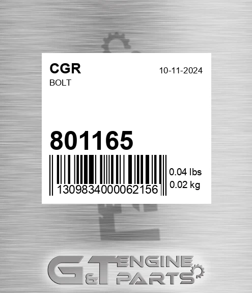 801165 Bolt