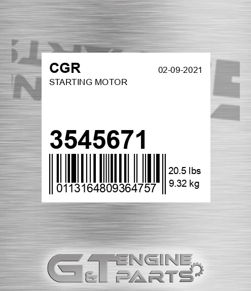 3545671 CGR Starting Motor