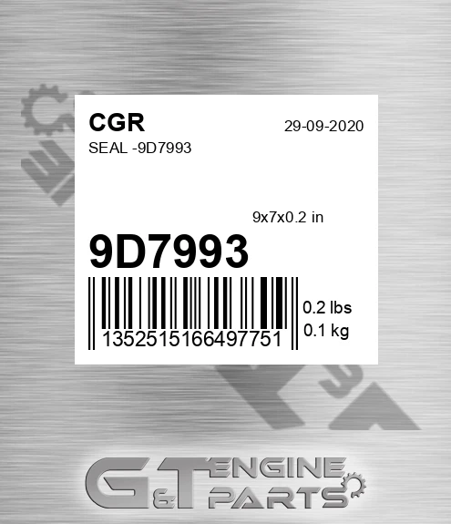 9D7993 CGR Seal -