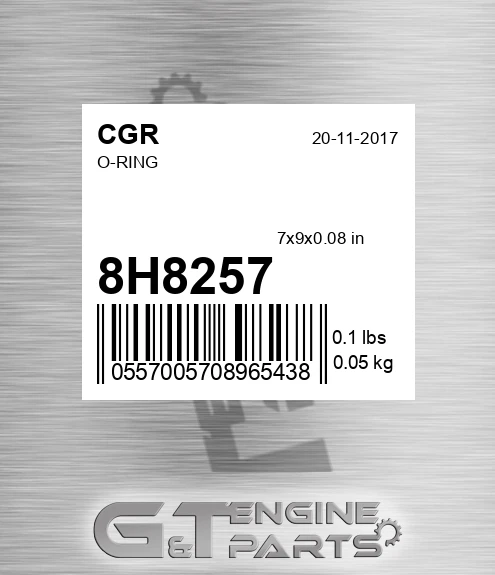 8H8257 CGR O-ring