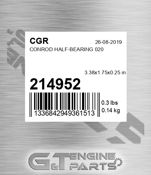 214952 Conrod Half-bearing 020