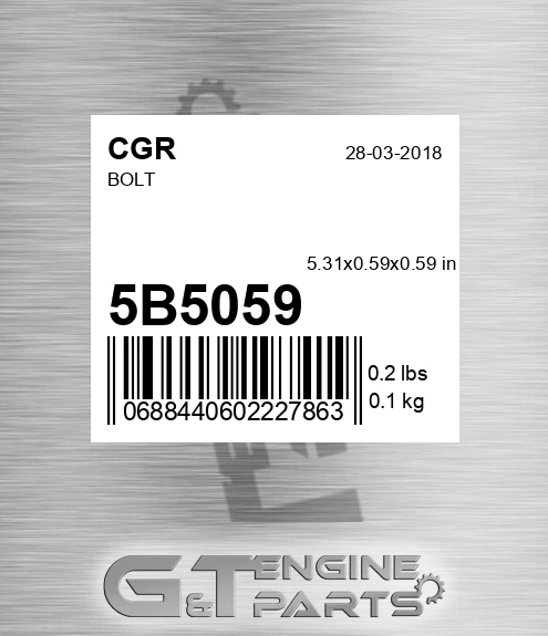 5B5059 CGR Bolt