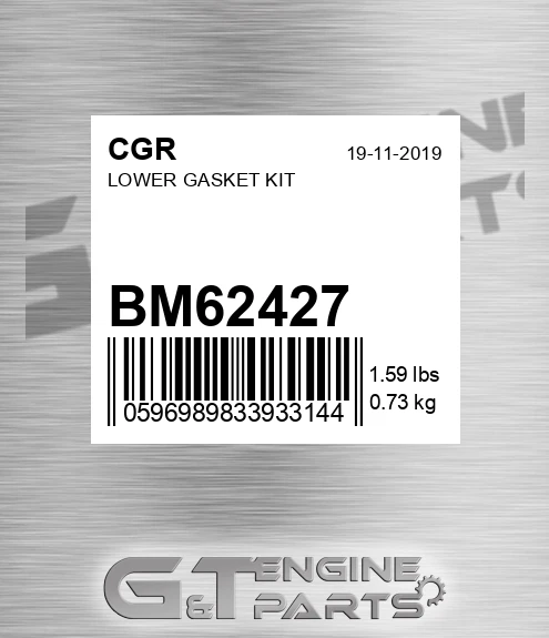 BM62427 Lower Gasket Kit
