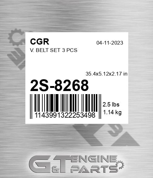2S-8268 CGR V. Belt Set 3 Pcs
