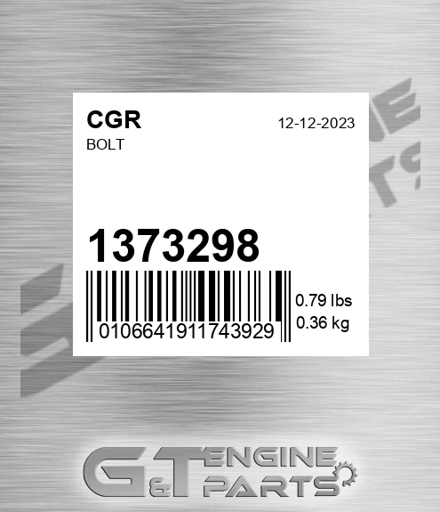 1373298 Bolt for CGR