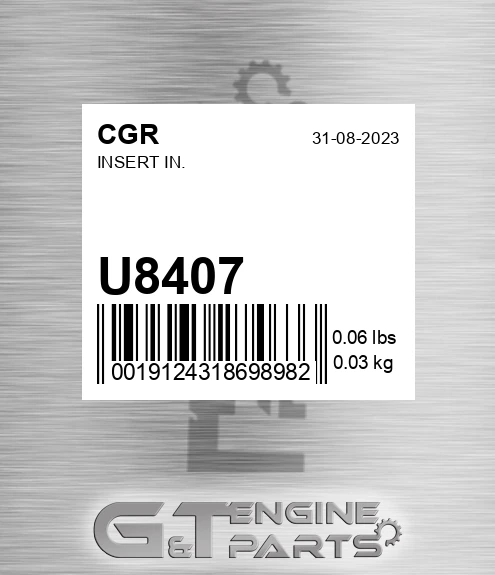 U8407 Insert In.