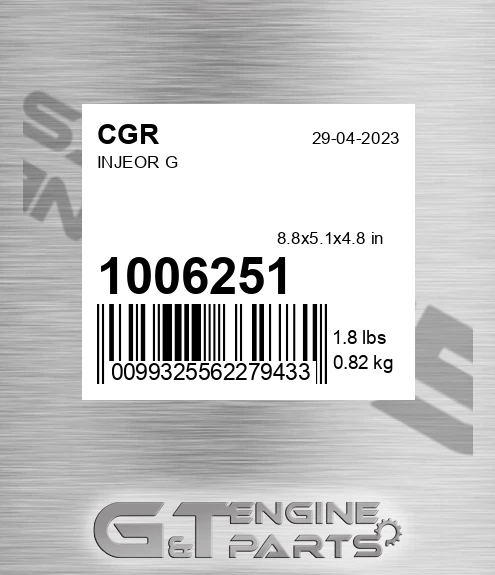 1006251 Injeor G for CGR