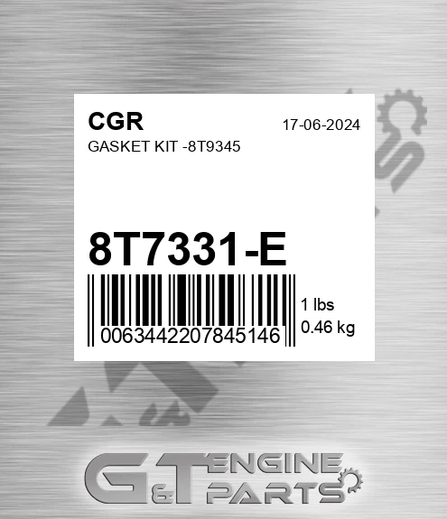 8T7331-E Gasket Kit -8t9345