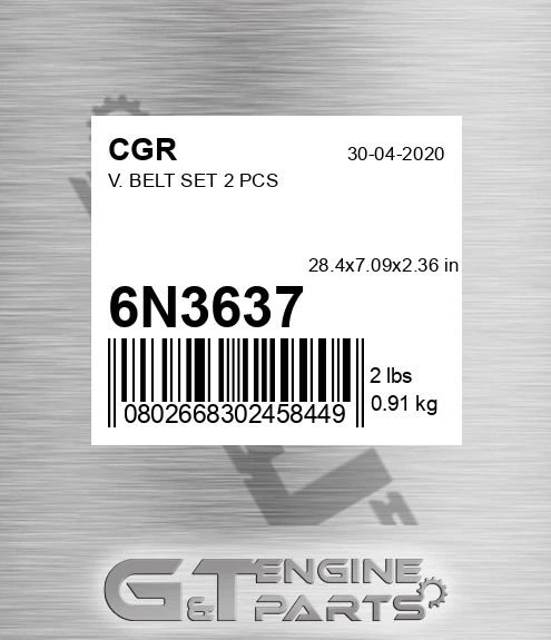 6N3637 CGR V. Belt Set 2 Pcs