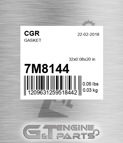 7M8144 CGR Gasket