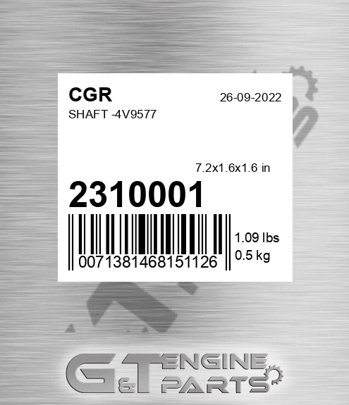 2310001 Shaft -4v9577
