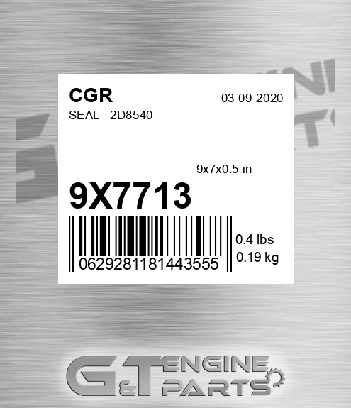 9X7713 Seal - 2d8540