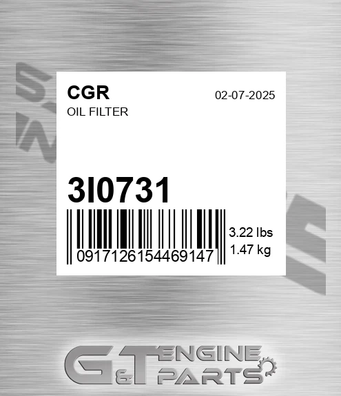 3I0731 CGR Oil Filter