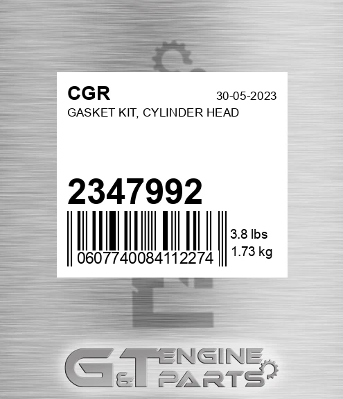 2347992 CGR Gasket Kit, Cylinder Head
