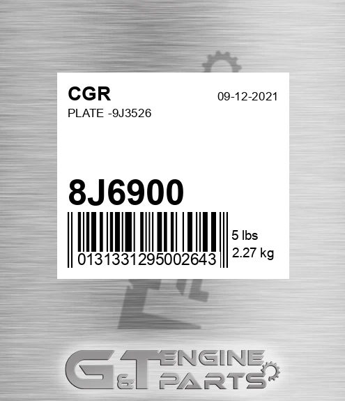 8J6900 Plate -9j3526 for CGR