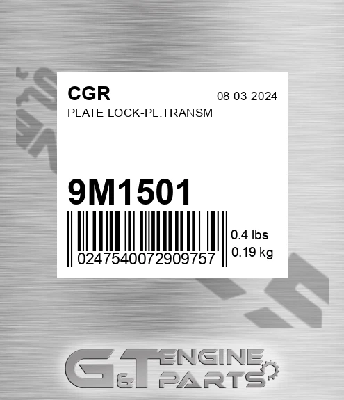 9M1501 Plate Lock-pl.transm