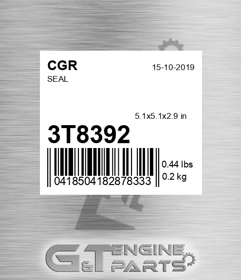 3T8392 Seal for CGR