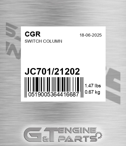 JC701/21202 Switch Column