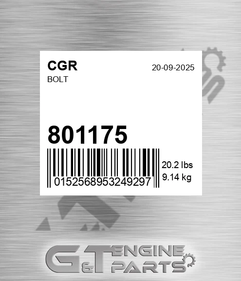 801175 CGR Bolt