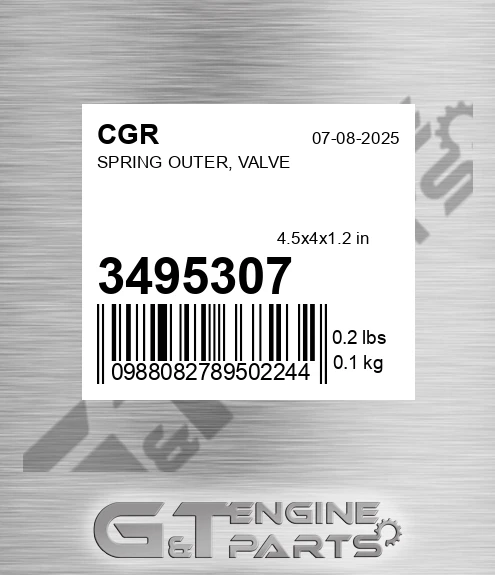 3495307 Spring Outer, Valve