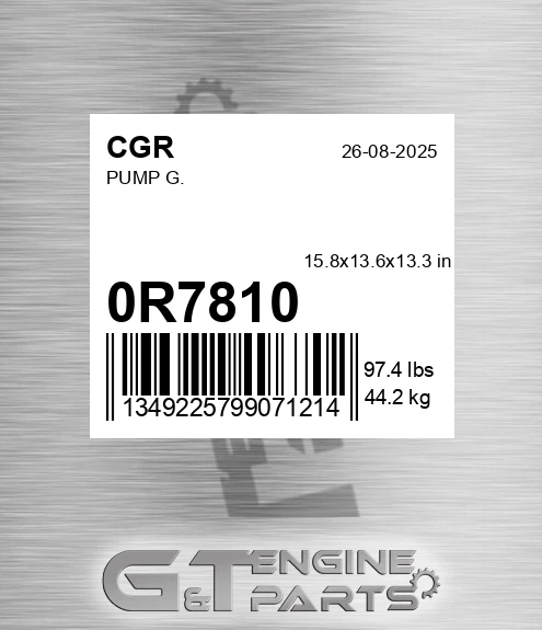 0R7810 Pump G.