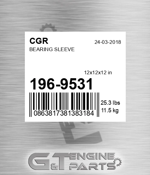 196-9531 Bearing Sleeve for CGR