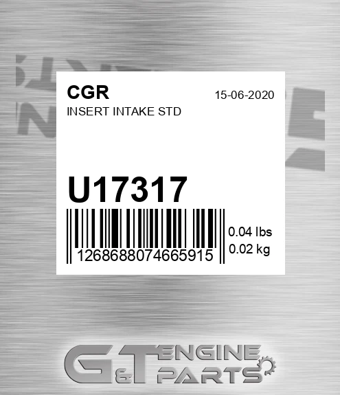 U17317 CGR Insert Intake Std