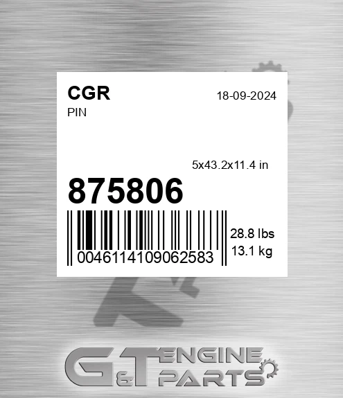 875806 CGR Pin