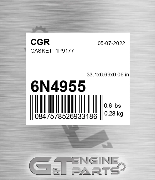 6N4955 CGR Gasket -1p9177