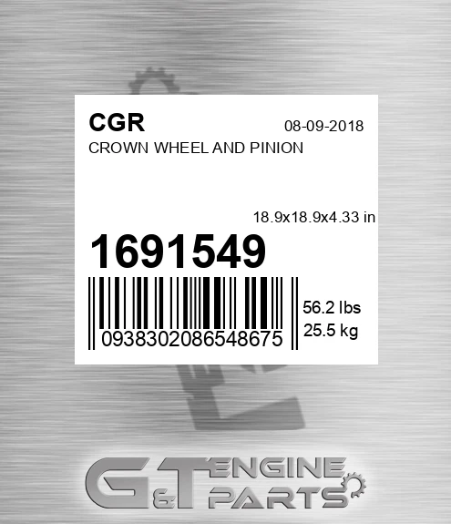 1691549 CGR Crown Wheel And Pinion