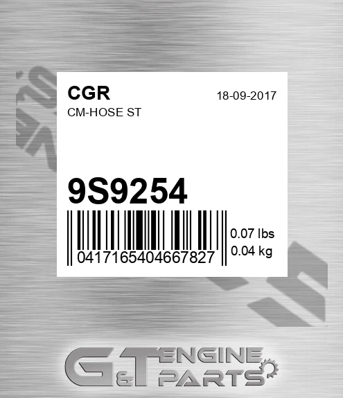 9S9254 Cm-hose St for CGR