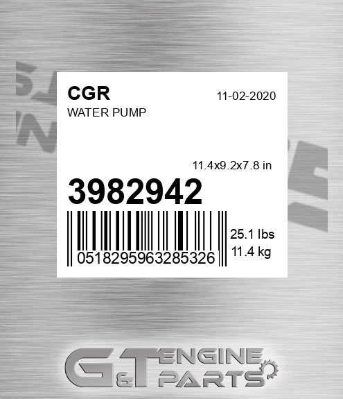 3982942 CGR Water Pump