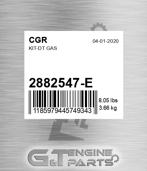 2882547-E Kit-dt Gas