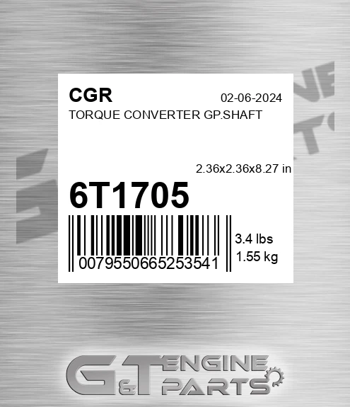 6T1705 CGR Torque Converter Gp.shaft