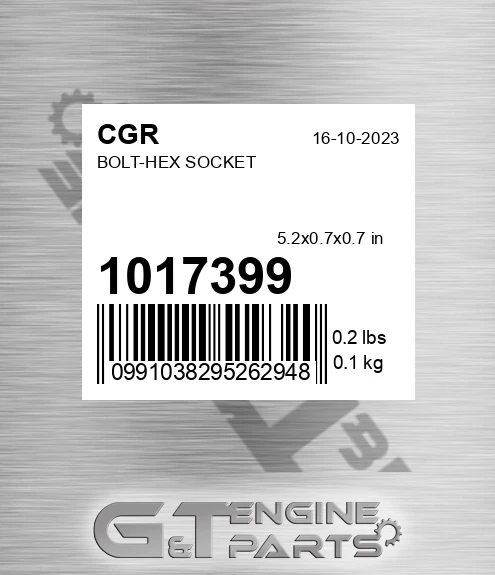 1017399 Bolt-hex Socket
