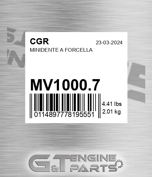 MV1000.7 Minidente A Forcella