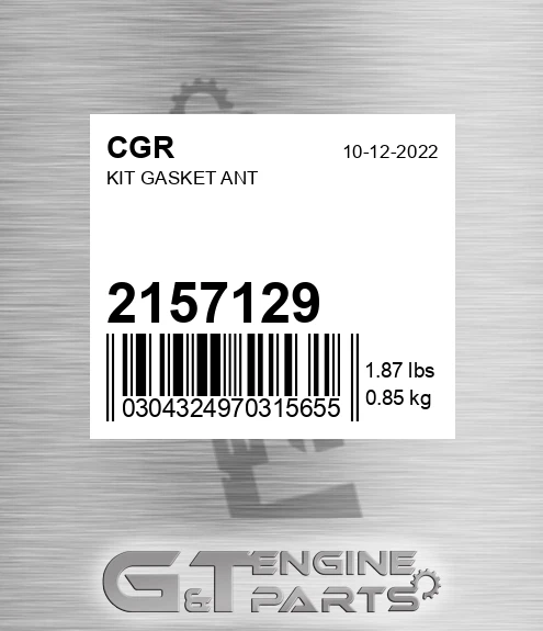 2157129 Kit Gasket Ant