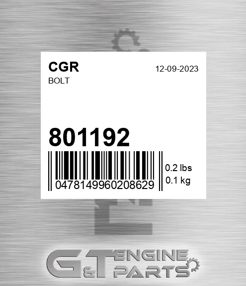 801192 Bolt