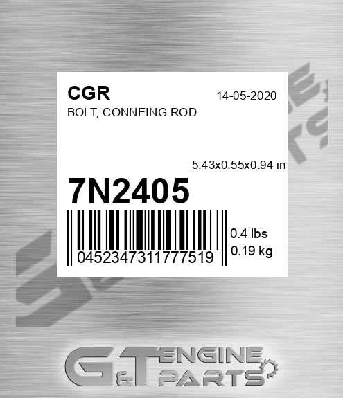 7N2405 CGR Bolt, Conneing Rod