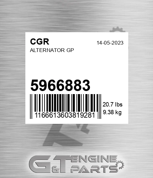 5966883 Alternator Gp