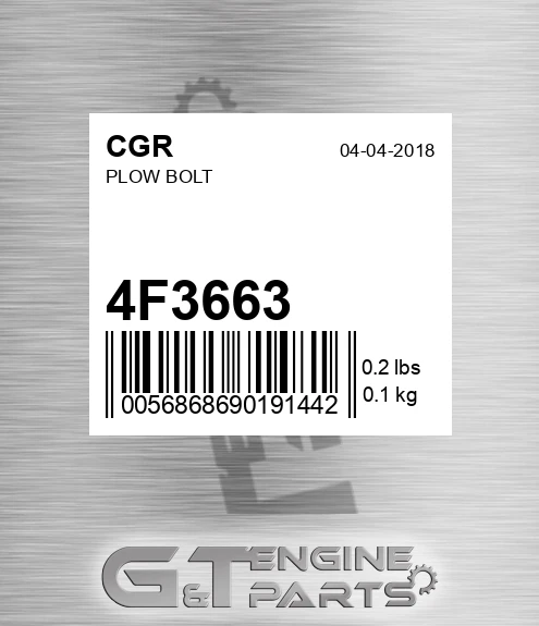 4F3663 Plow Bolt