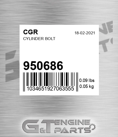 950686 Cylinder Bolt