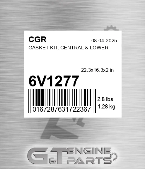 6V1277 Gasket Kit, Central & Lower for CGR