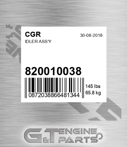 820010038 CGR Idler Ass'y