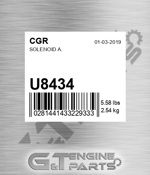 U8434 Solenoid A.