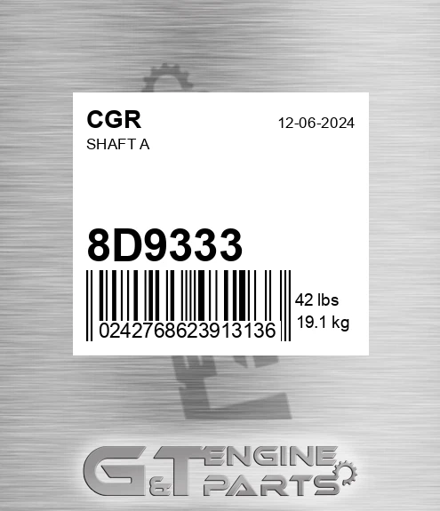 8D9333 CGR Shaft A