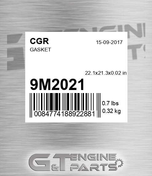 9M2021 CGR Gasket