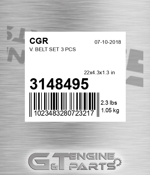 3148495 CGR V. Belt Set 3 Pcs