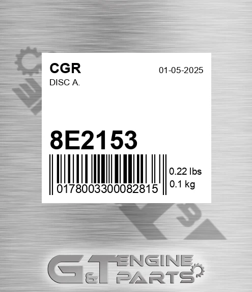 8E2153 CGR Disc A.