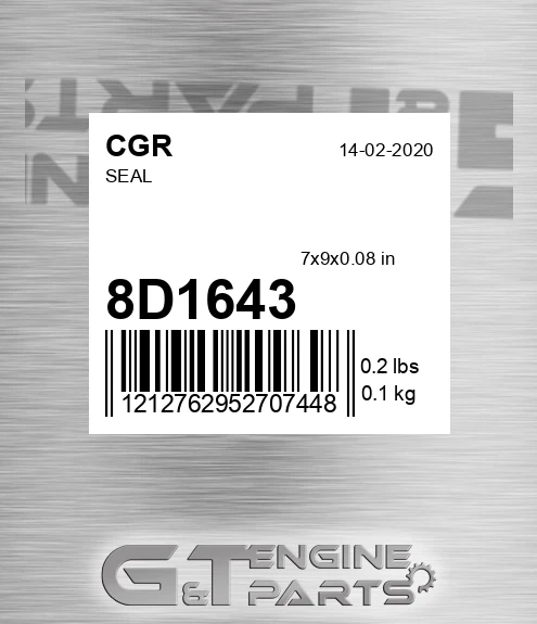 8D1643 CGR Seal